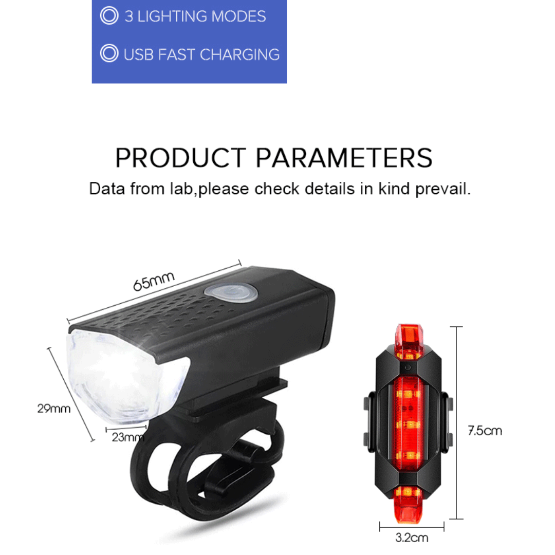 Foco 300 + Luz Trasera USB