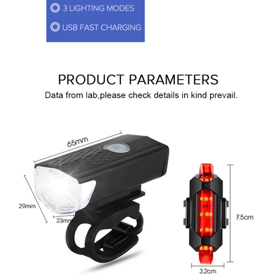 Foco 300 + Luz Trasera USB