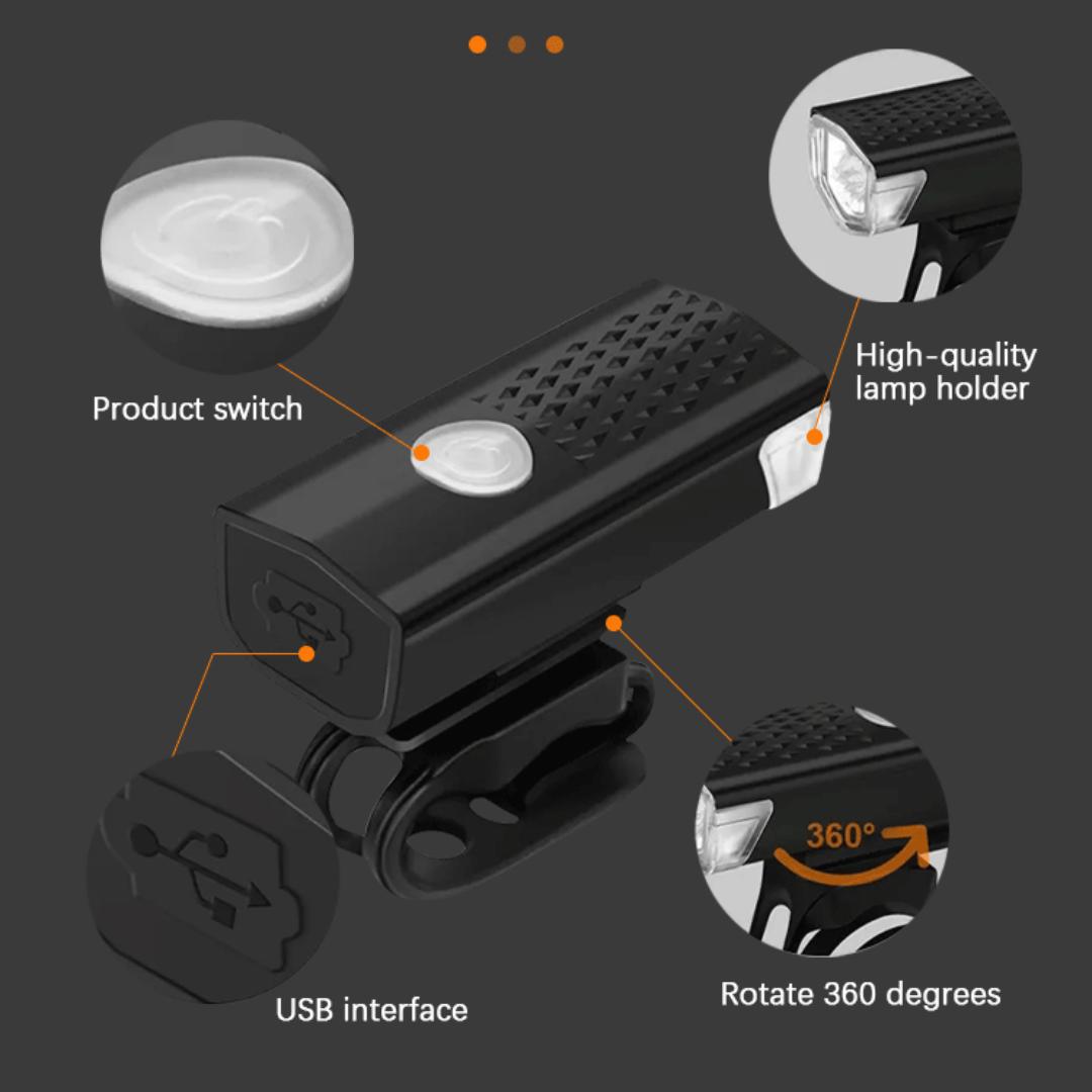 Foco 300 + Luz Trasera USB