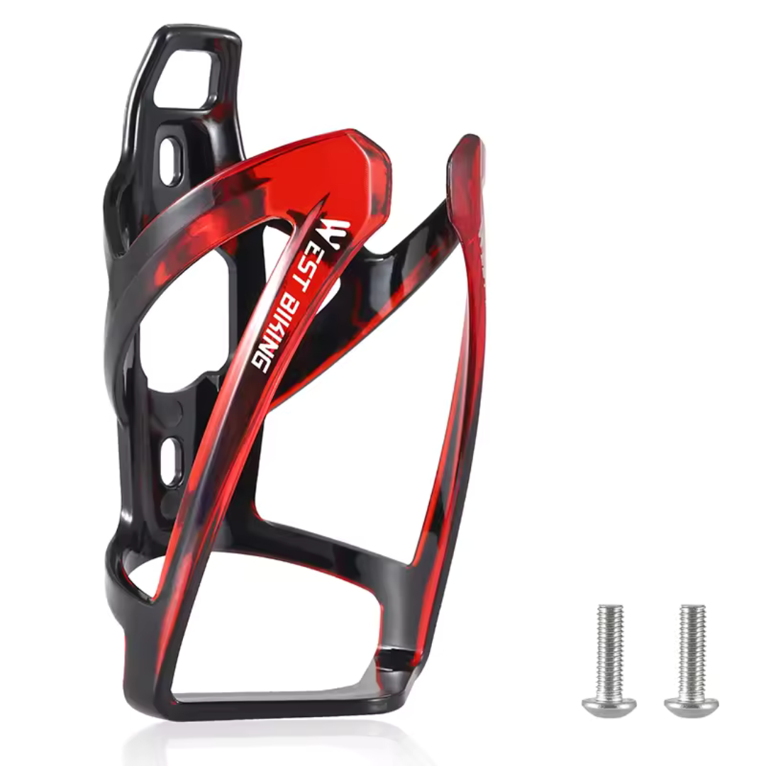 Portabidón Bicicleta Ultraligero Negro y Rojo